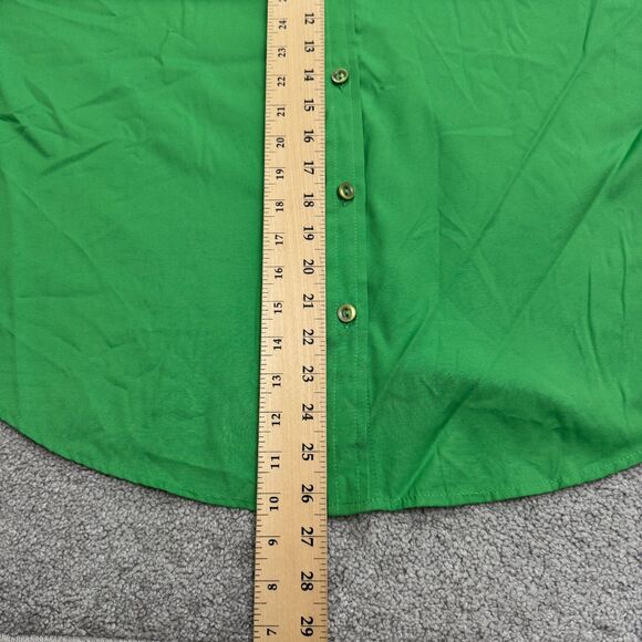 Blair Button Down Shirt Blouse Womens Large Green 3/4 Sleeve Classic Work Casual - Picture 10 of 11